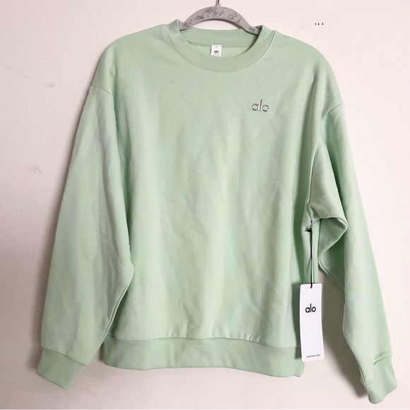 Alo Yoga Accolade Crew Neck Pullover Spearmint S - Picture 6 of 10